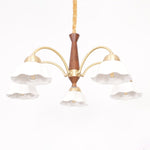 Swedish Modern Gold Chandelier