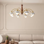 Swedish Modern Gold Chandelier
