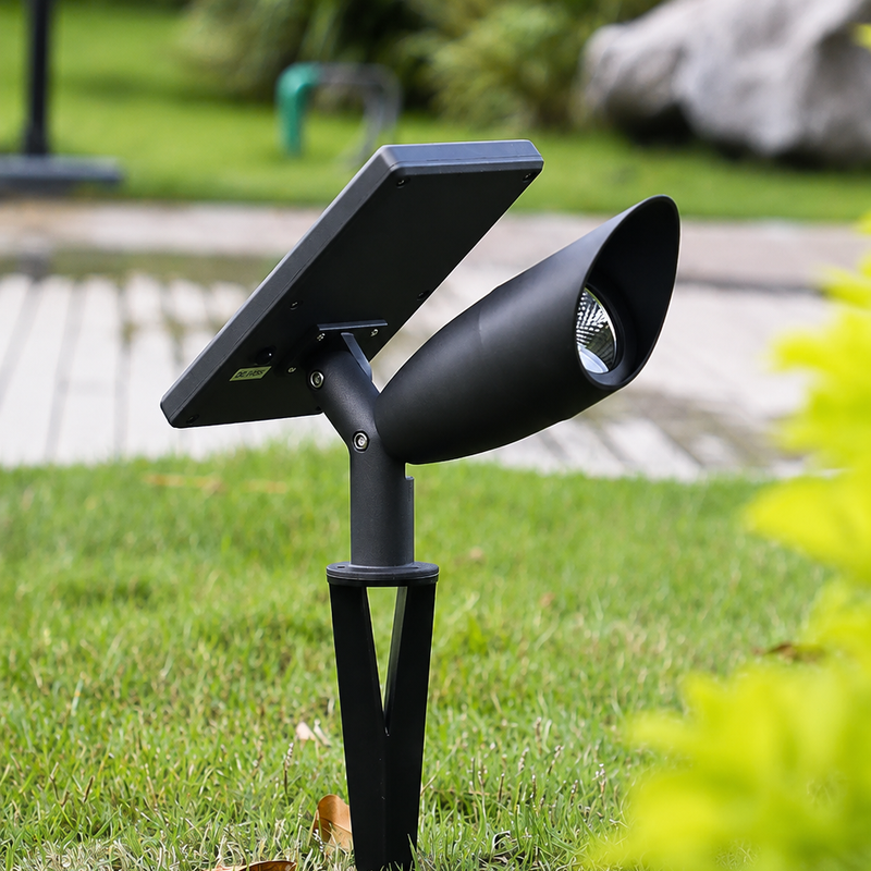 TerraBeam Solar Garden Spotlight – Waterproof Outdoor Landscape, Tree & Pathway Light