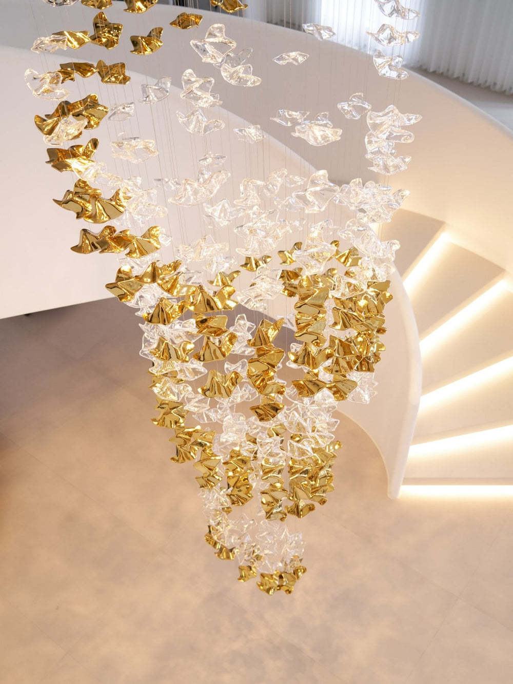 Tidal Art Glass Cluster Pendant – Sculptural Multi-Light