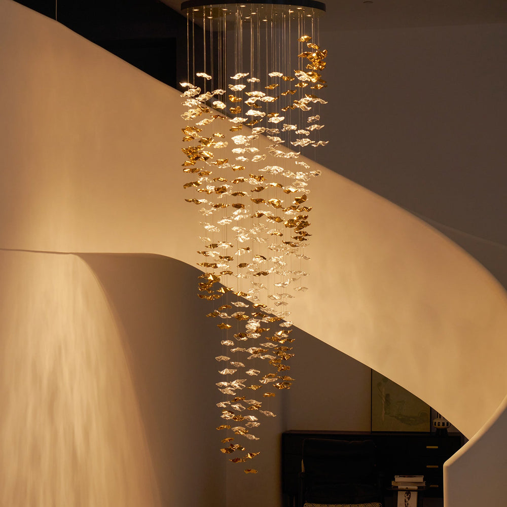 Tidal Art Glass Cluster Pendant – Sculptural Multi-Light