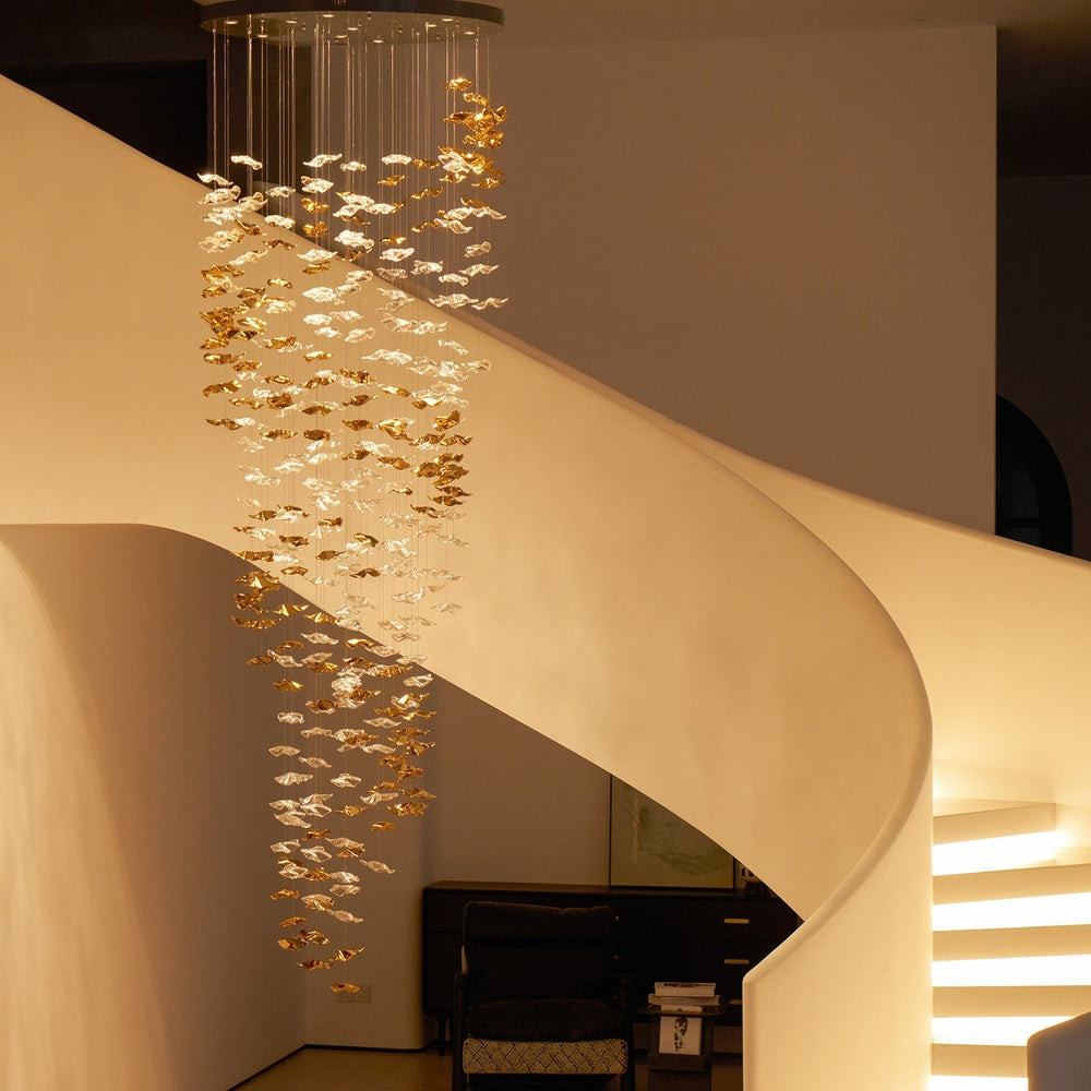 Tidal Art Glass Cluster Pendant – Sculptural Multi-Light