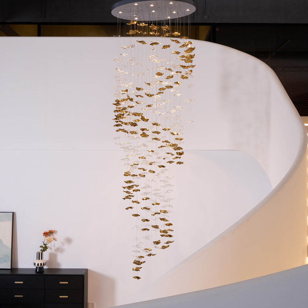 Tidal Art Glass Cluster Pendant – Sculptural Multi-Light