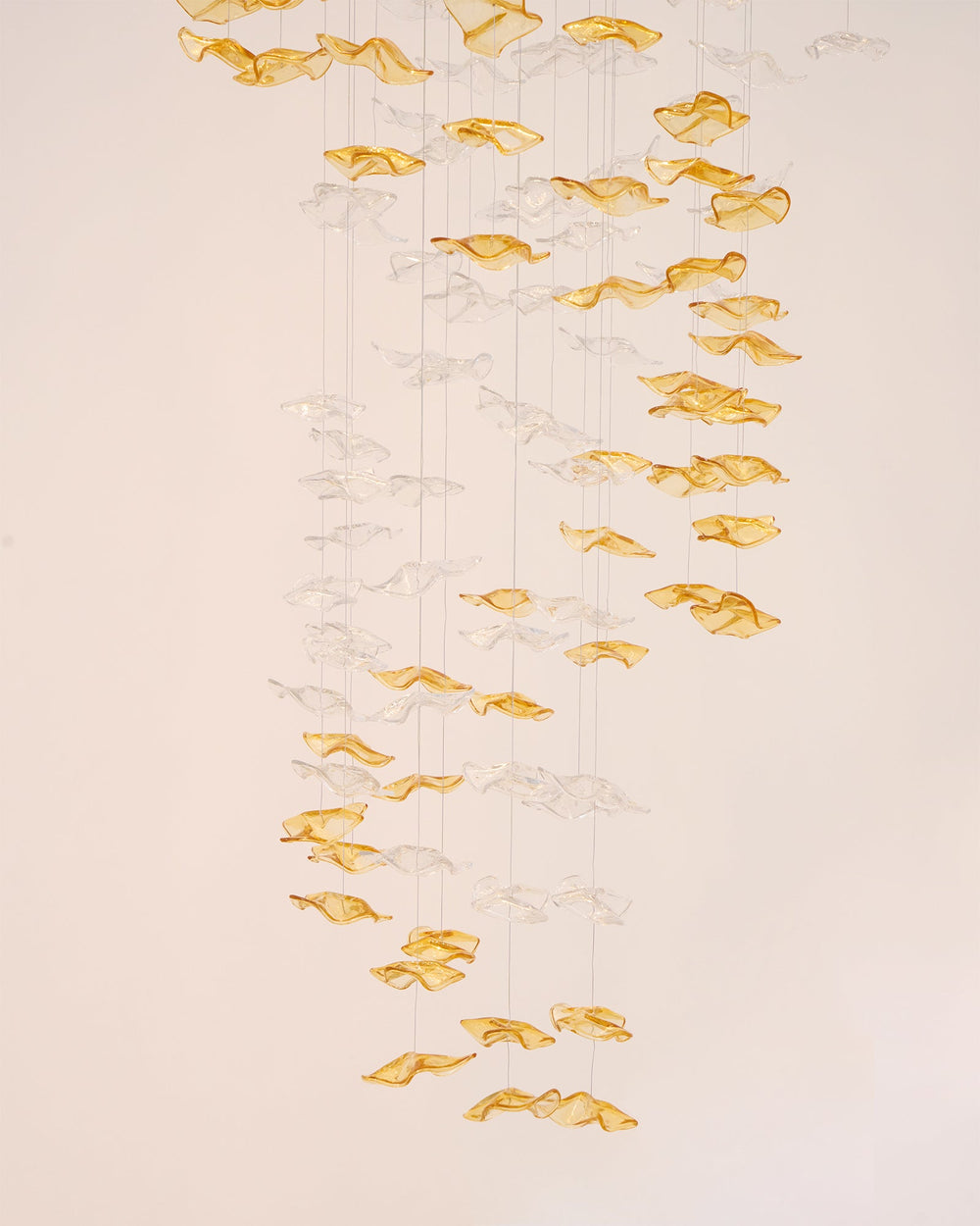 Tidal Art Glass Cluster Pendant – Sculptural Multi-Light