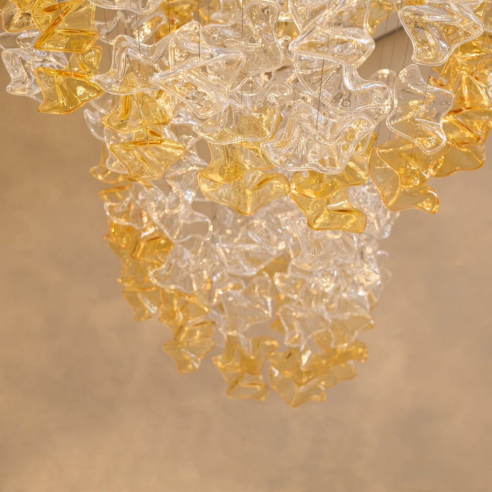Tidal Art Glass Cluster Pendant – Sculptural Multi-Light