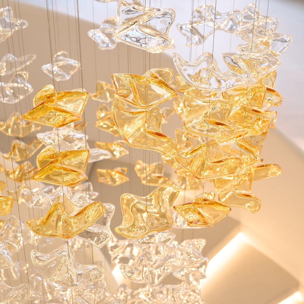 Tidal Art Glass Cluster Pendant – Sculptural Multi-Light