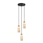 Tiered Alabaster Cluster Chandelier