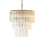 Tiered Tube Glass Chandelier