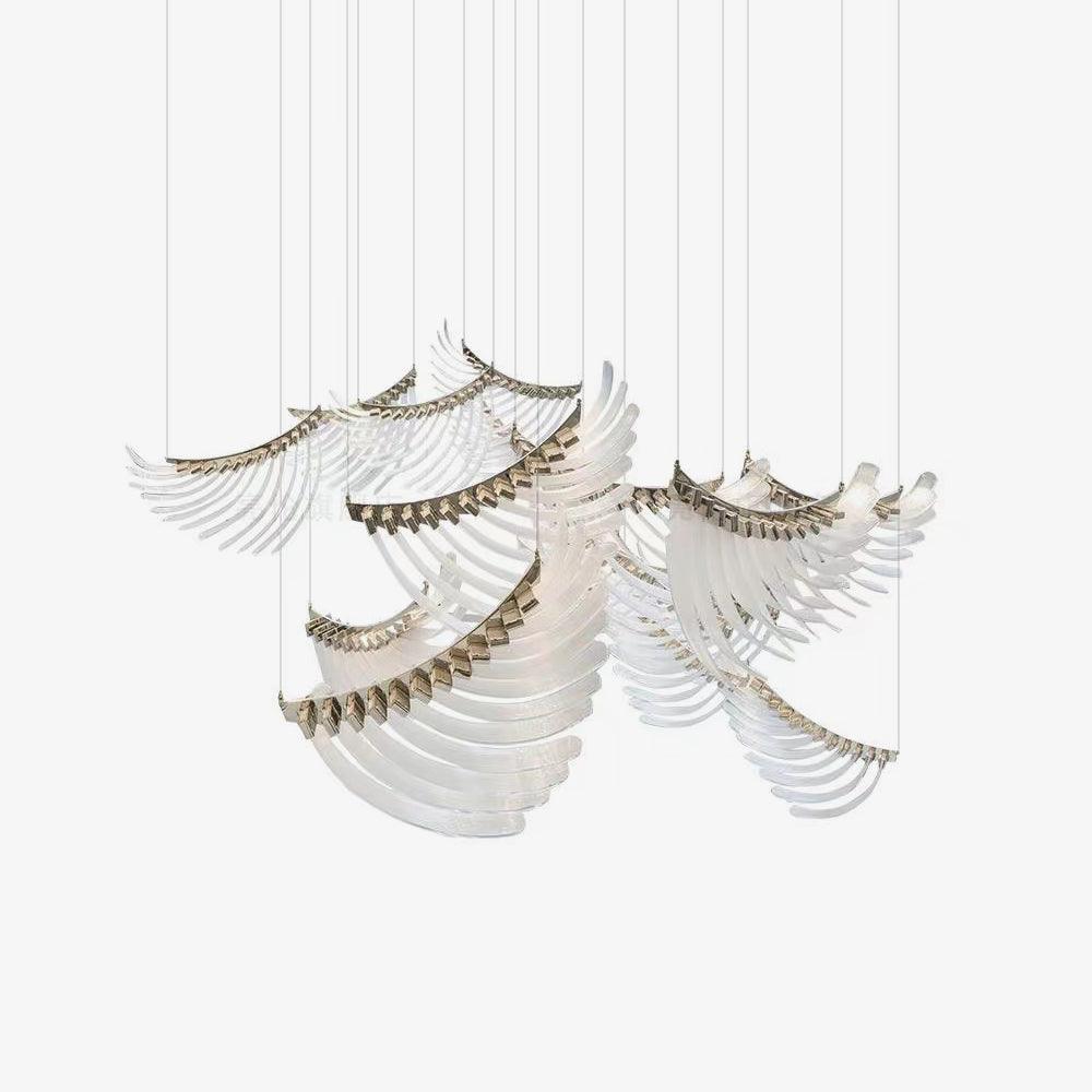 Palmette Tiered Chandelier – Leaf-Motif Statement
