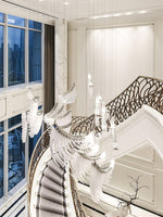 Palmette Tiered Chandelier – Leaf-Motif Statement
