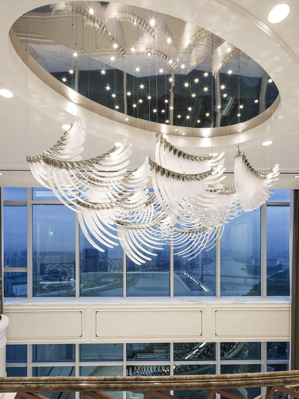 Palmette Tiered Chandelier – Leaf-Motif Statement
