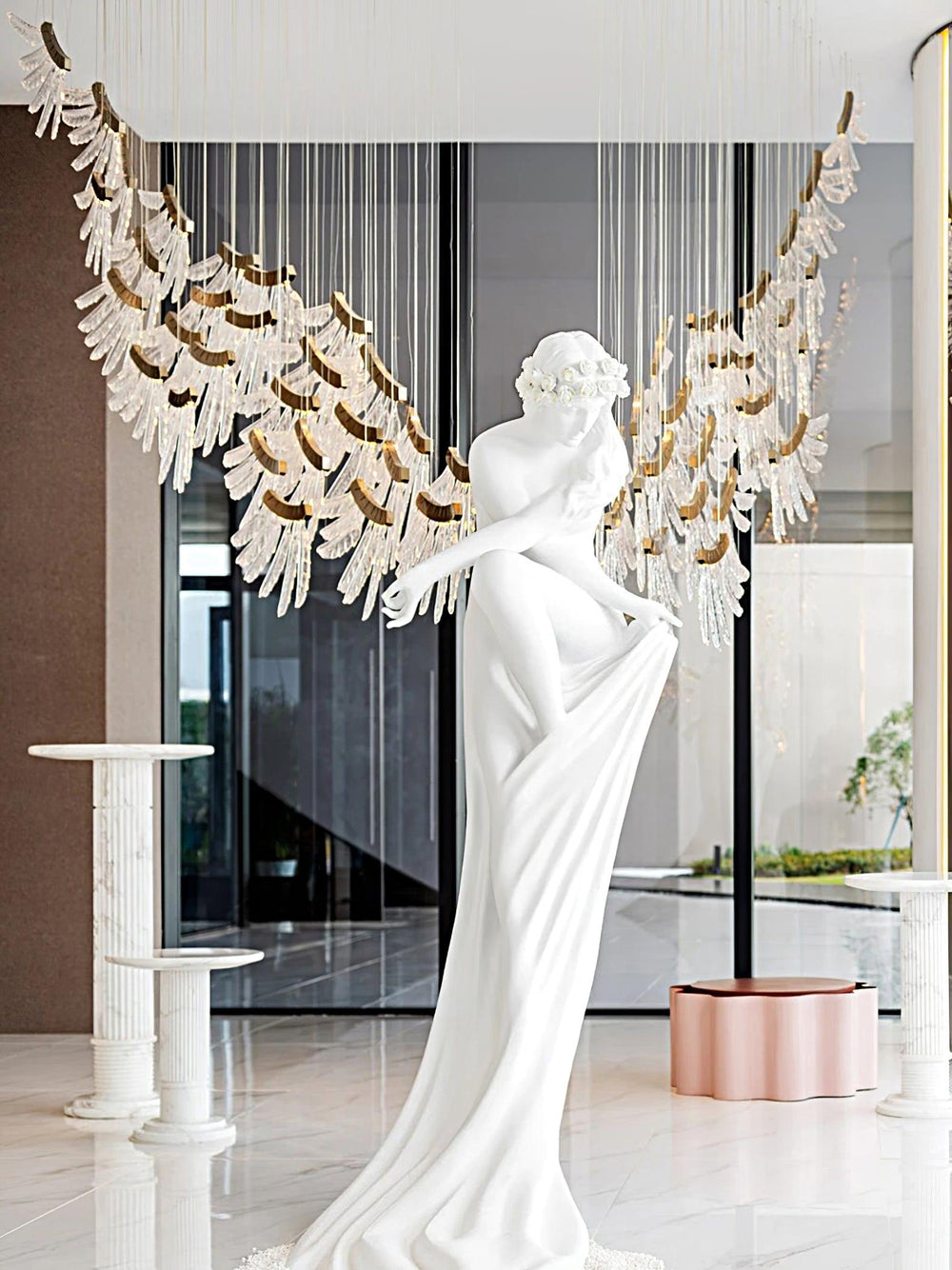 Palmette Tiered Chandelier – Leaf-Motif Statement