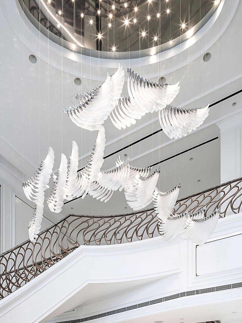 Palmette Tiered Chandelier – Leaf-Motif Statement