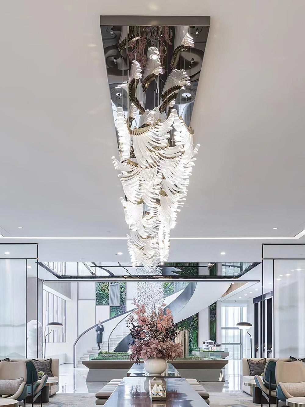 Palmette Tiered Chandelier – Leaf-Motif Statement