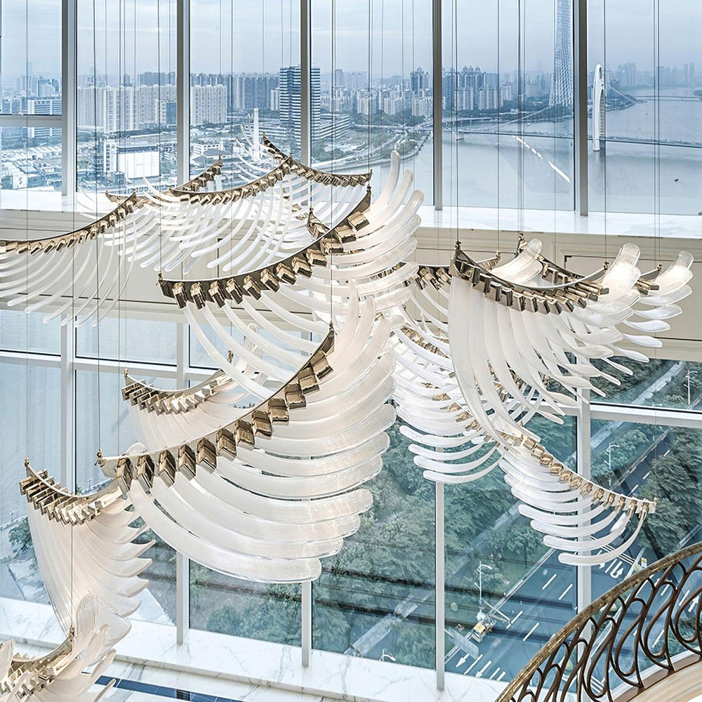 Palmette Tiered Chandelier – Leaf-Motif Statement