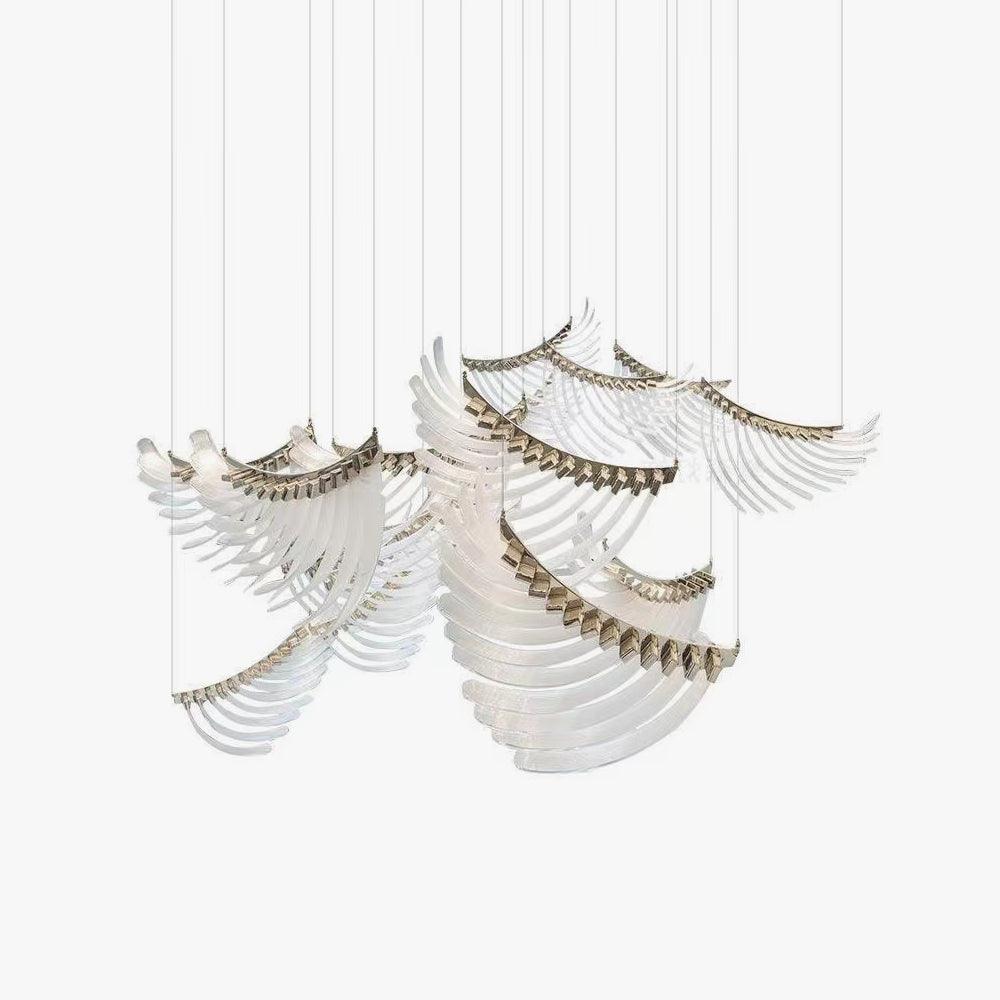 Palmette Tiered Chandelier – Leaf-Motif Statement