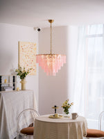 Opalora Pink Glass Chandelier