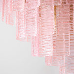 Opalora Pink Glass Chandelier