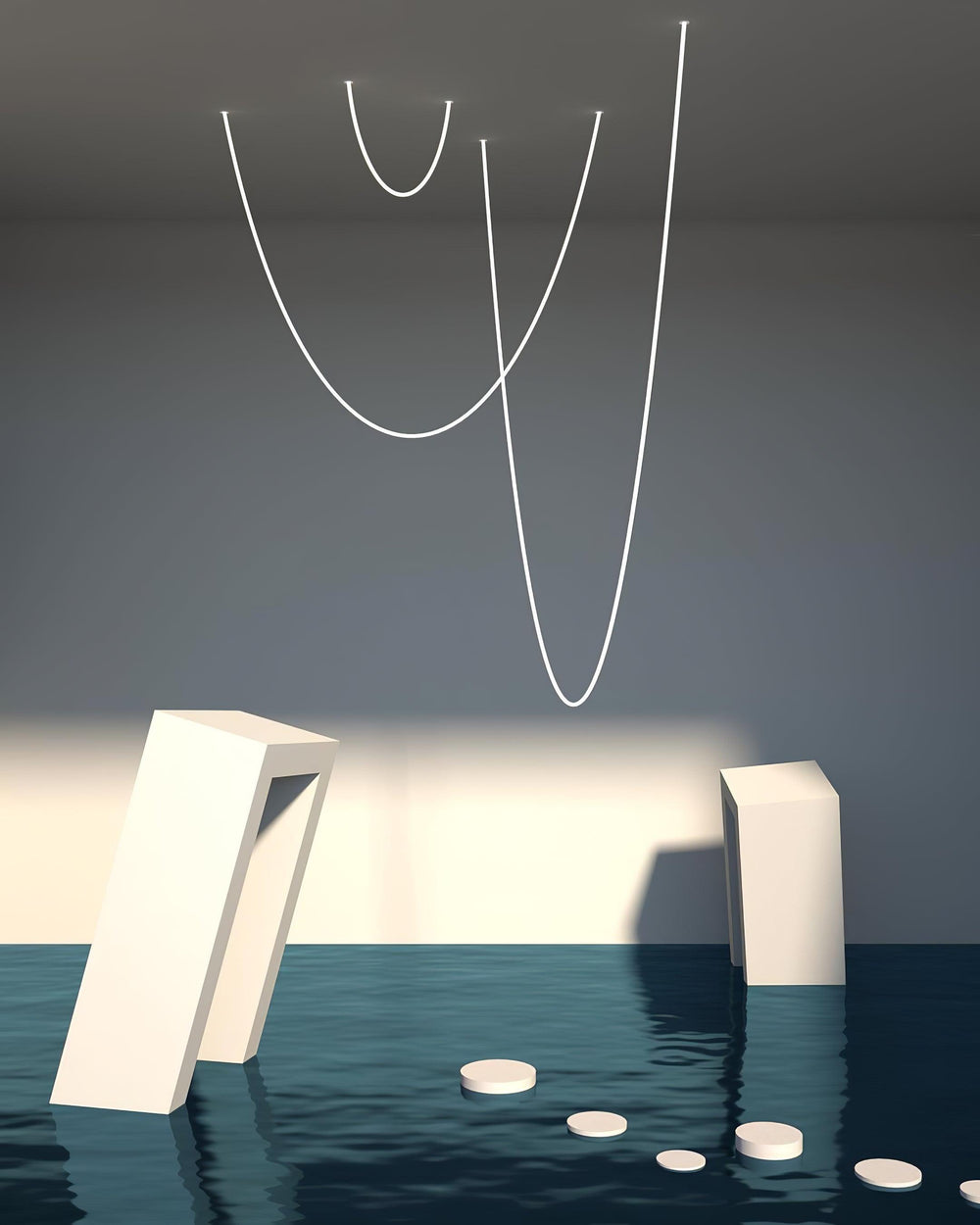 Flexible Curve Pendant Lamp – Adjustable Modern Ceiling Light