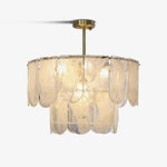 Traditional Classic Metal Glass Chandelier