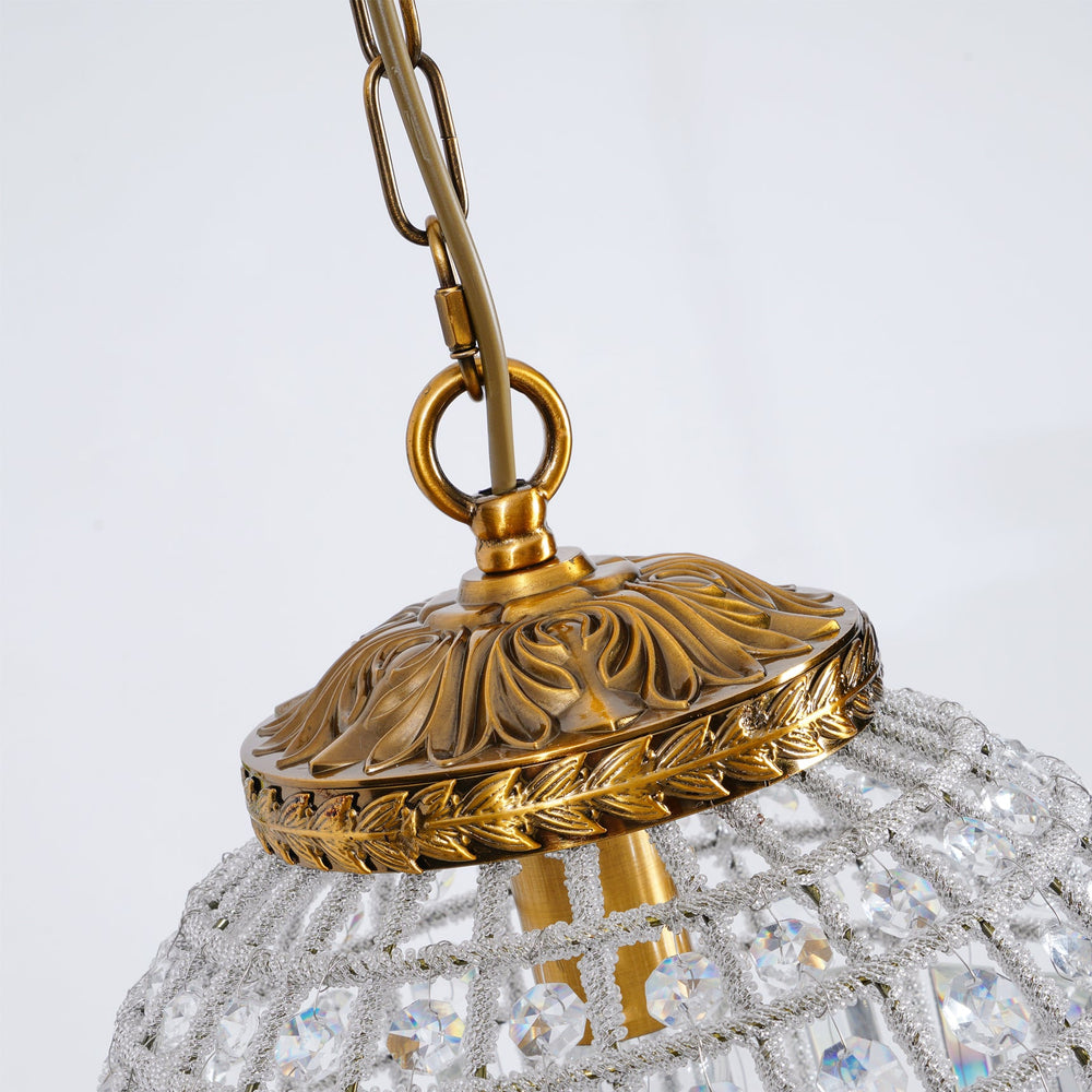 Traditional Gold Globe Chandelier – Classic Brass Silhouette