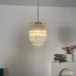 Transparant Glass Prism Chandelier