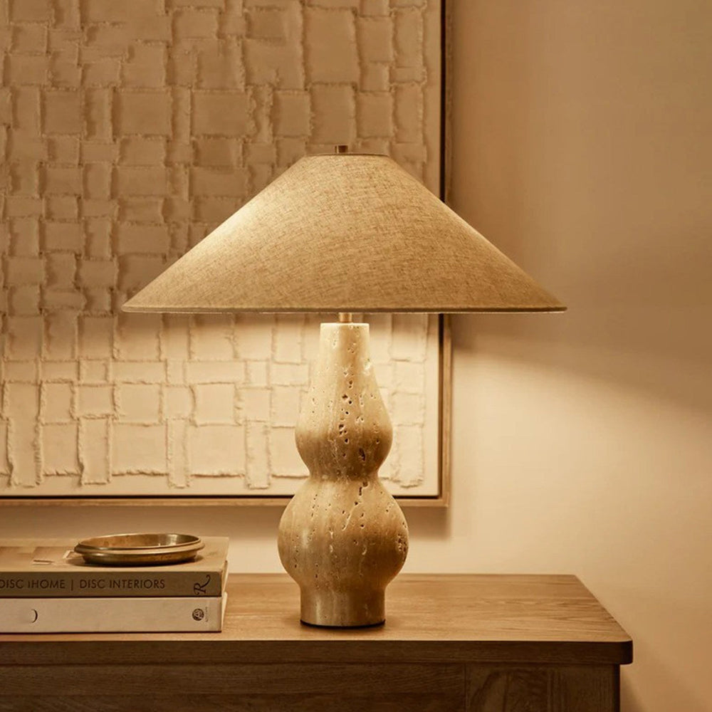 Travertine Double-Gourd Table Lamp