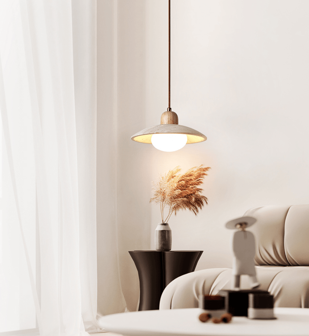 Travertine Dome Pendant Light