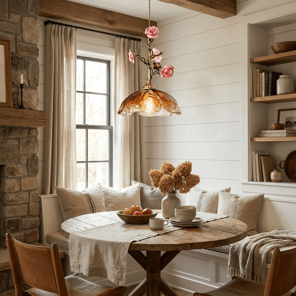 Trellis Rose Pendant Lamp