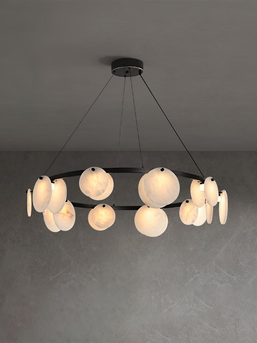 Trinidad Alabaster Chandelier – Warm Stone Glow