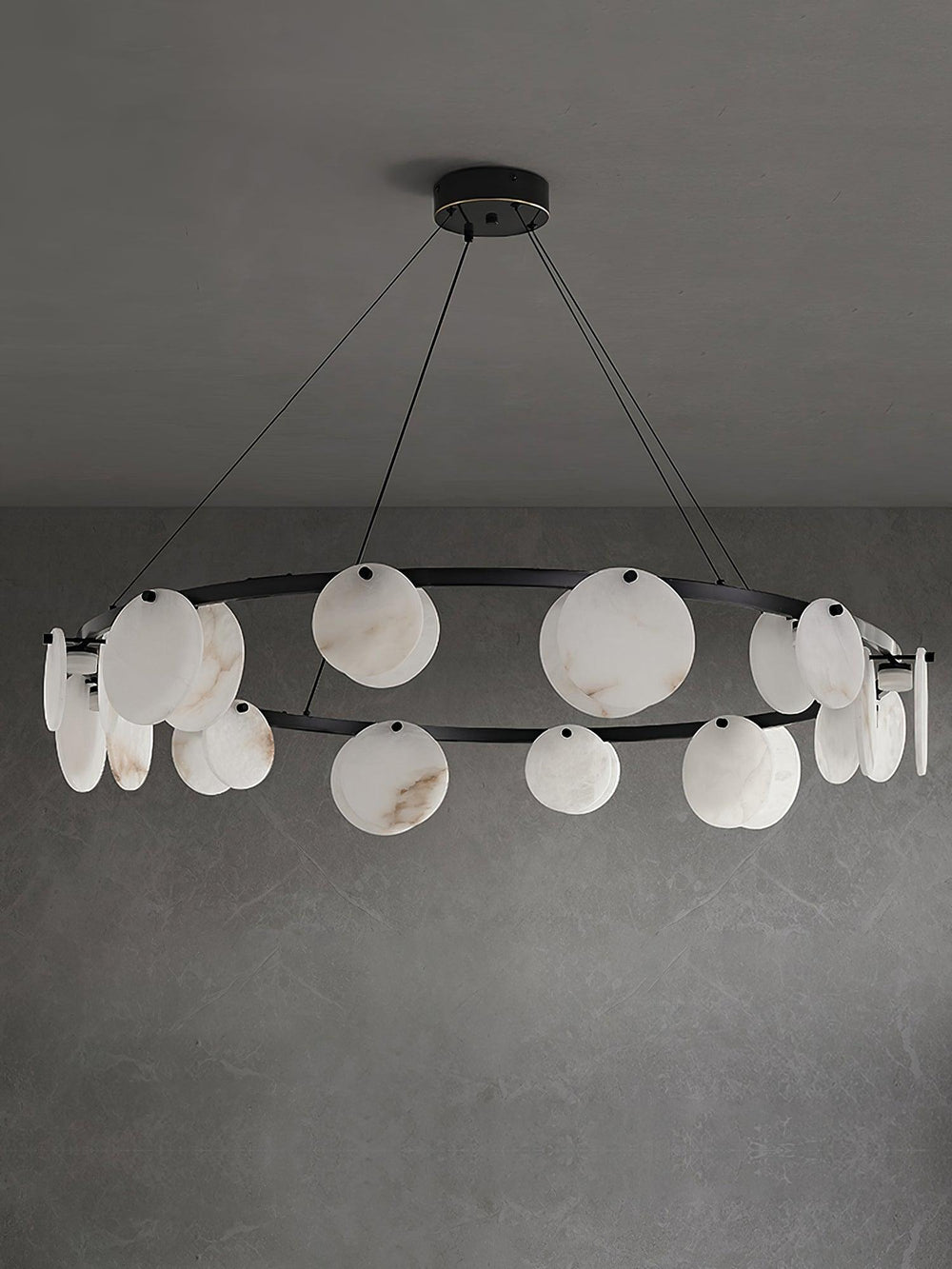 Trinidad Alabaster Chandelier – Warm Stone Glow