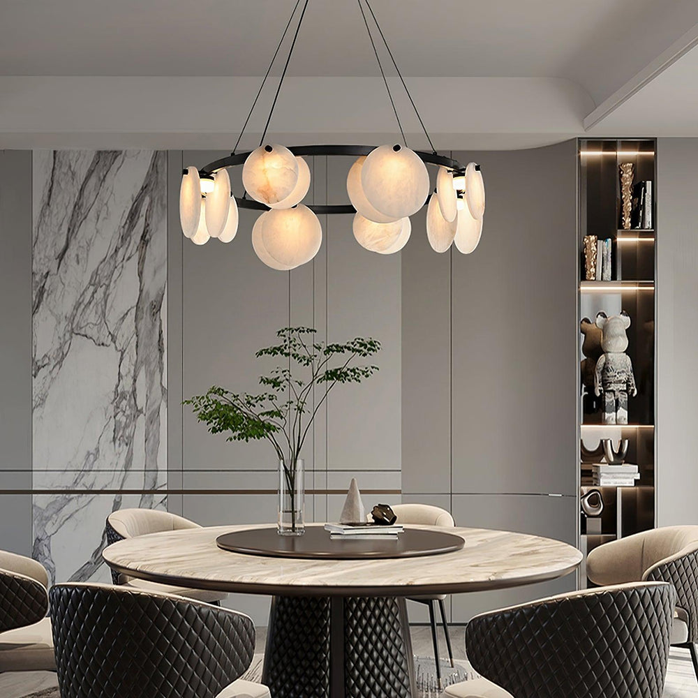 Trinidad Alabaster Chandelier – Warm Stone Glow