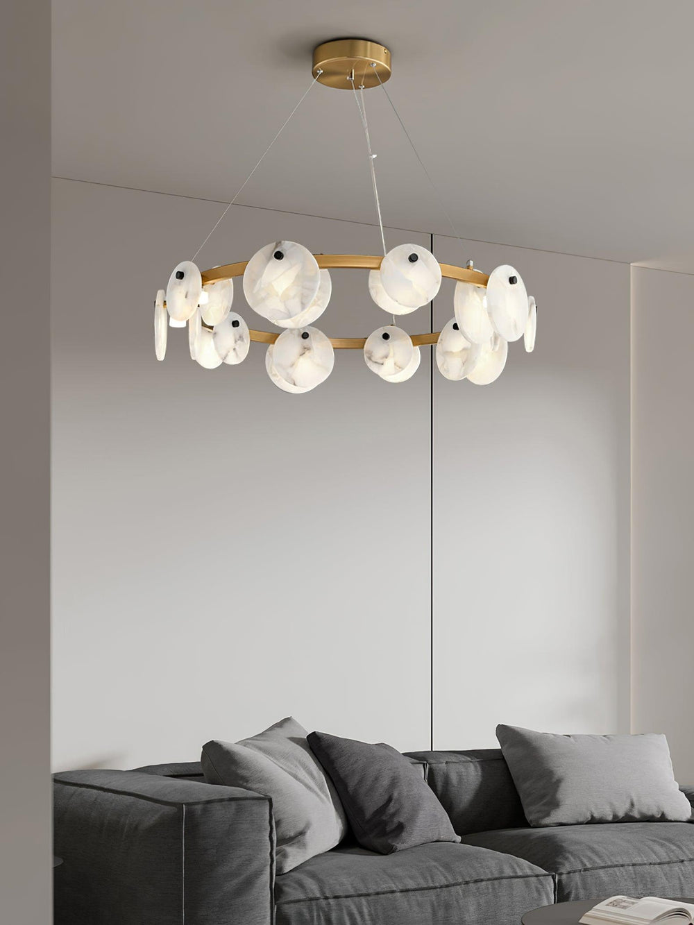 Trinidad Alabaster Chandelier – Warm Stone Glow