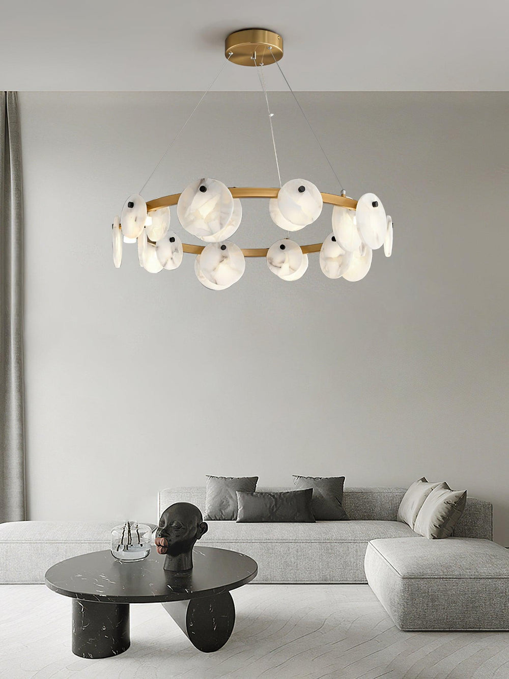 Trinidad Alabaster Chandelier – Warm Stone Glow