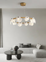 Trinidad Alabaster Chandelier – Warm Stone Glow