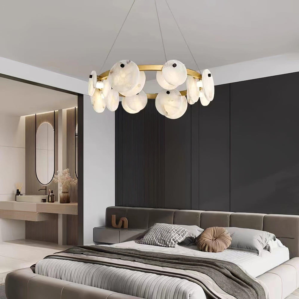 Trinidad Alabaster Chandelier – Warm Stone Glow