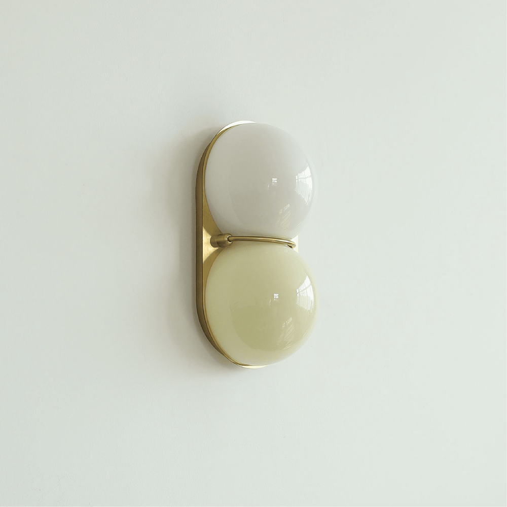 Two Globe Glass Wall Sconce