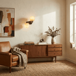 Two Globe Alabaster Wall Sconce