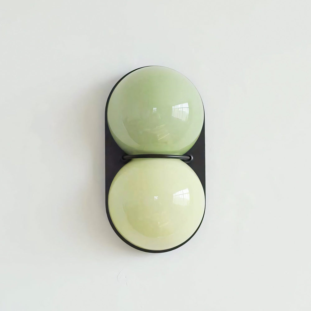 Two Globe Glass Wall Sconce