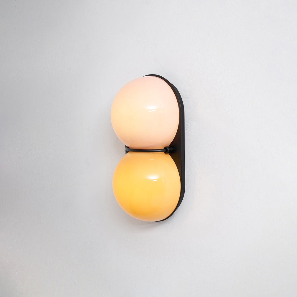 Two Globe Glass Wall Sconce