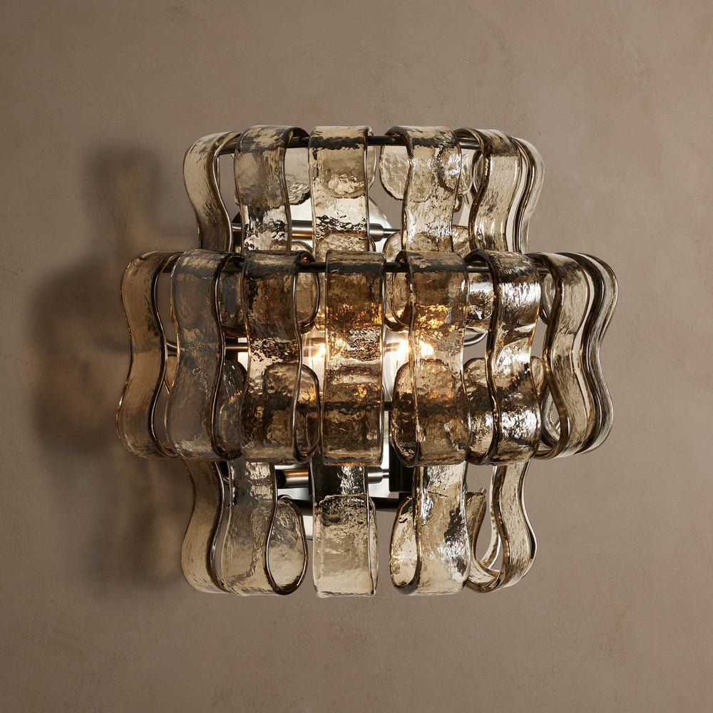 Valena Ripple Glass Wall Sconce