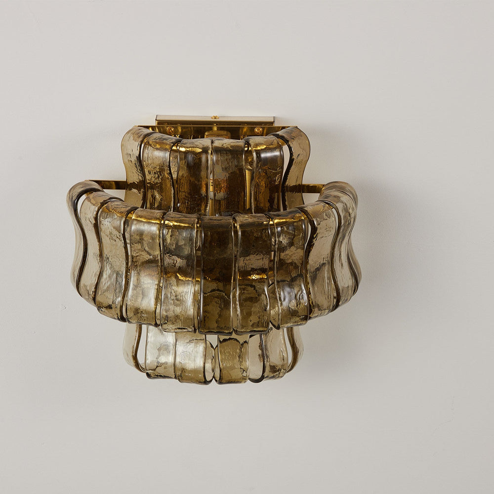 Valena Ripple Glass Wall Sconce