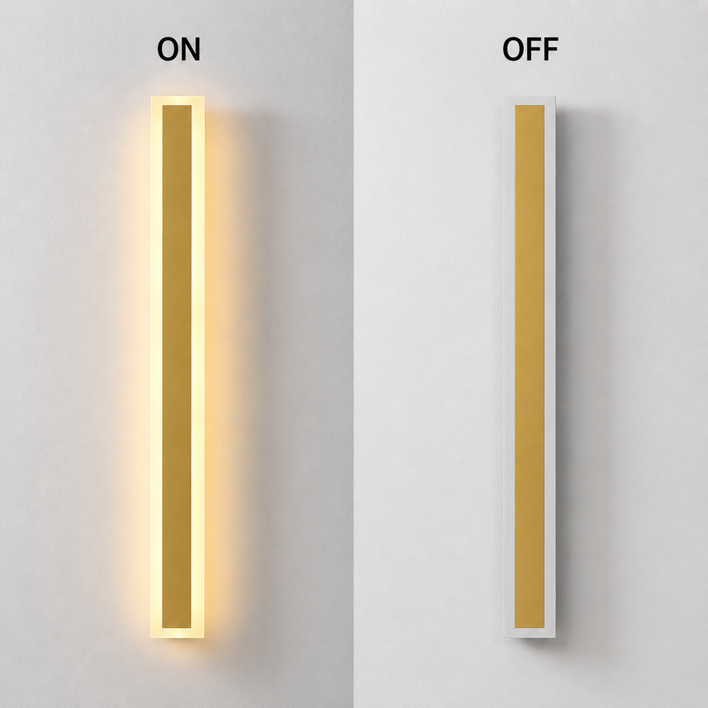 VantaLine Linear Outdoor Wall Light – Architectural Wall Sconce gold