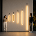 VantaLine Linear Outdoor Wall Light – Architectural Wall Sconce gold