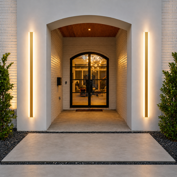 VantaLine Linear Outdoor Wall Light – Architectural Wall Sconce gold