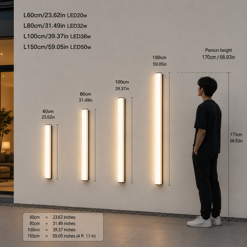 Velaris Long Linear Outdoor Wall Light