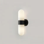 Vertical Capsule Glass Wall Sconce