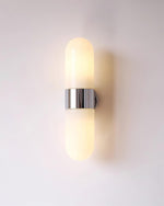 Vertical Capsule Glass Wall Sconce