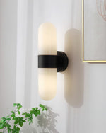 Vertical Capsule Glass Wall Sconce