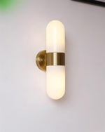 Vertical Capsule Glass Wall Sconce